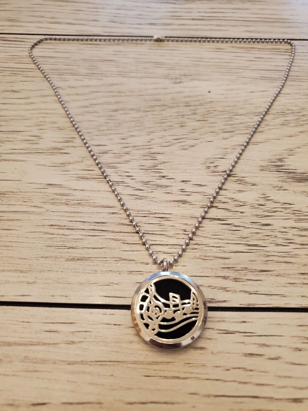 Essential Oil Diffuser Stainless Steel Magnetic Music Locket Ball Chain Necklace